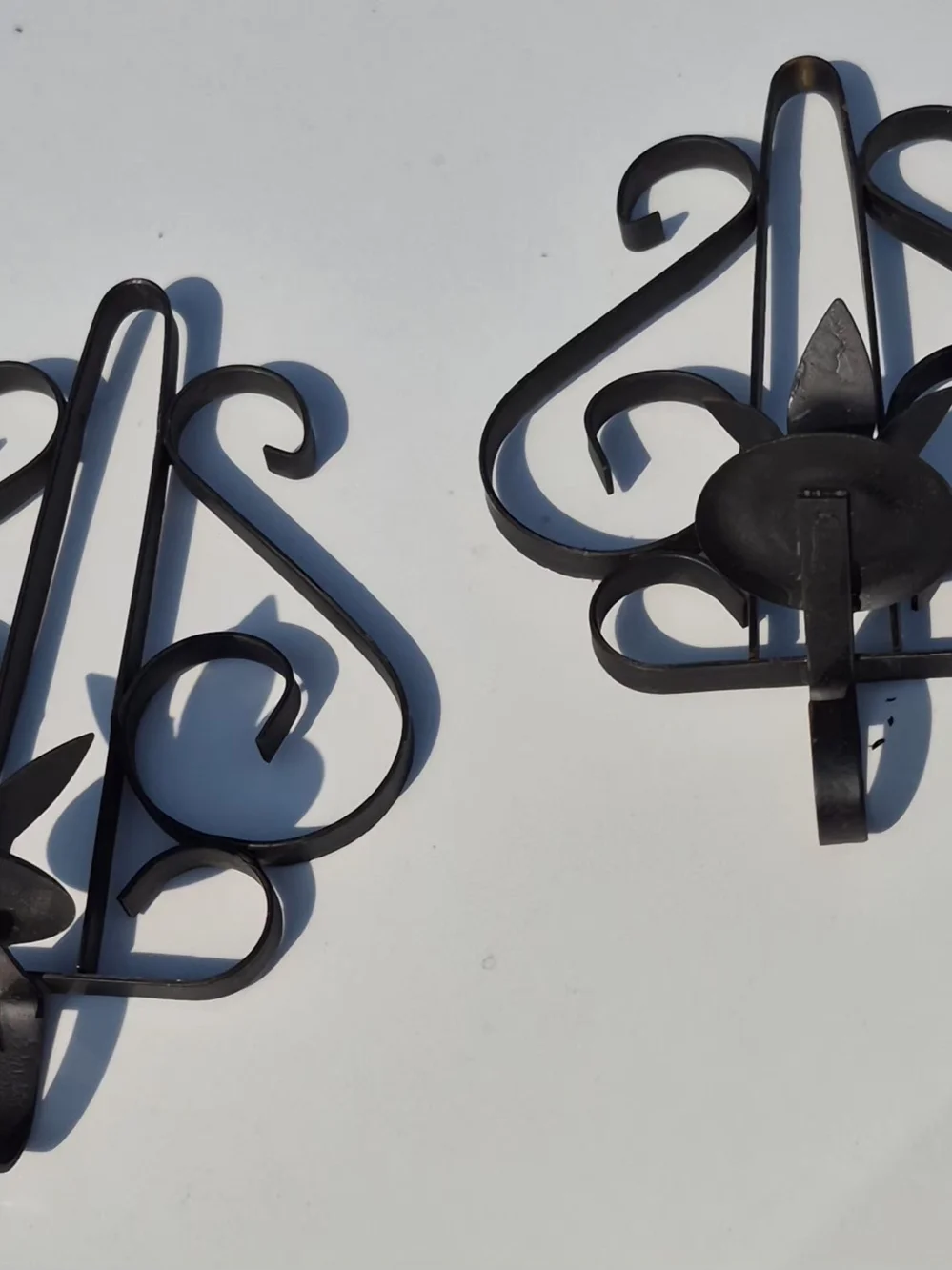 Vintage HOMCO Wrought Iron Wall Sconces - Pair